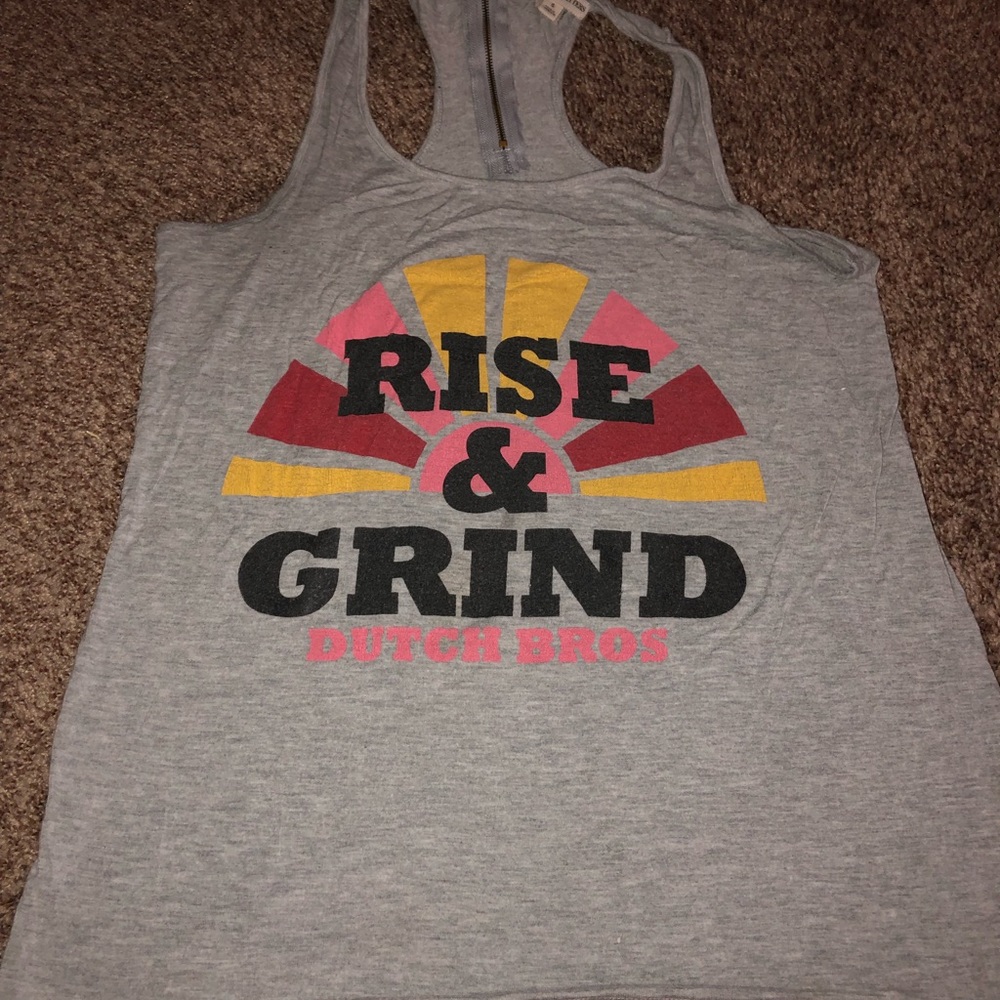 Rise and grind Dutch Bros tank top